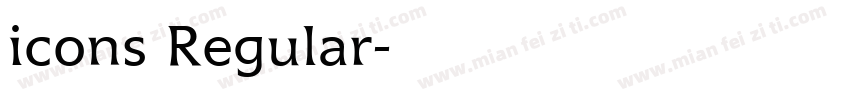 icons Regular字体转换